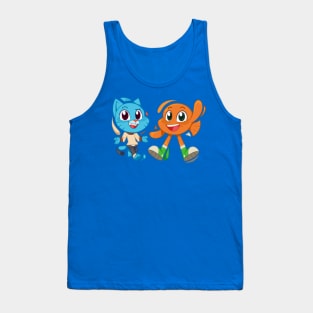 Kitty and Fishy Bros Tank Top